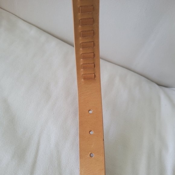 Kenneth Cole Reaction Tan Leather Belt Sz M - Picture 7 of 8